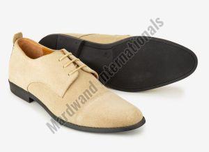 Beige Handcrafted Premium Leather Lace Up Shoes