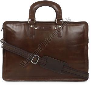 Brown Handcrafted Leather Laptop Bag