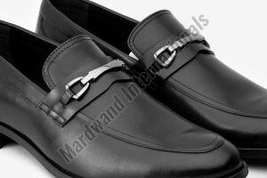 Handmade Mens Black Leather Loafer Shoes