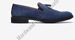 Handmade Blue Premium Leather Loafer Shoes
