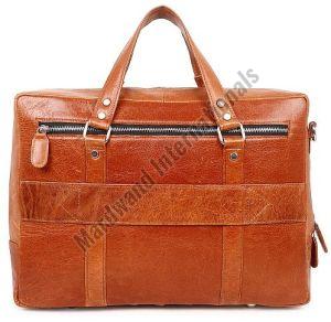 Premium Tan Handcrafted Leather Laptop Bag
