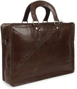 Brown Handcrafted Leather Laptop Bag