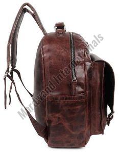 Brown Handicraft Premium Buckle Leather Backpack Bag