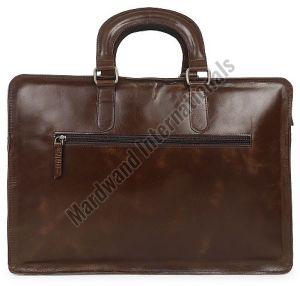 Brown Handcrafted Leather Laptop Bag