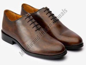 Handmade Mens Brown Lace Up Leather Shoes