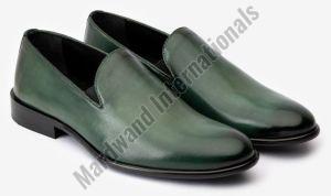 Mens Green Premium Leather Shoes