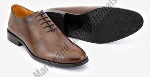 Handmade Mens Brown Lace Up Leather Shoes