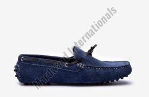 Blue Handcrafted Premium Leather Loafer Shoes
