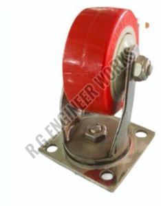 4 Inch Red PU Clinical Caster Wheel
