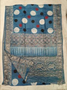 Dola Silk Ajrakh Printed Saree