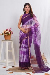 Hand Print Kota Doria Saree
