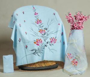 Organza Dupatta Cotton Unstitched Suit
