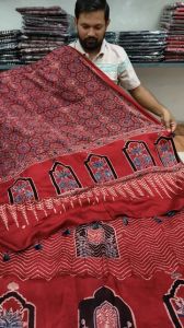 Vanaspati Ajrakh Hand Block Printed Unstitched Suit