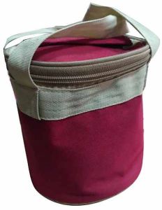 Maroon Rexine Lunch Box Bag