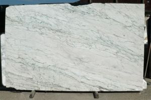 Glossy White & Green Flow Marble Slab