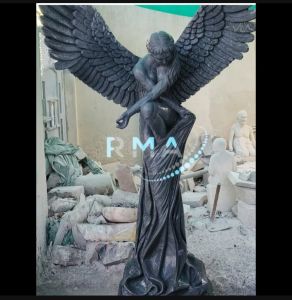 Black Marble Angel Statue