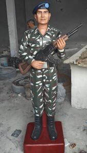 Marble Army Officer Statue