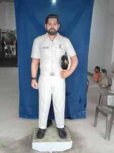 White Marble Navy Officer Statue