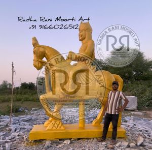 Maharana Pratap Ji WITH Chetak Marble Moorti