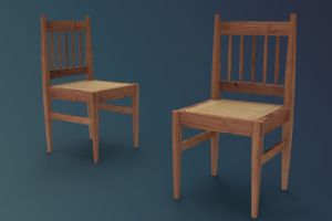 Brown Wooden Dining Chair