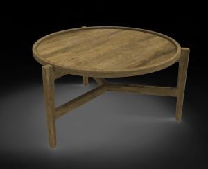 Solid Round Wooden Coffee Table