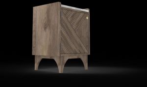 Solid Wooden Single Door Sideboard