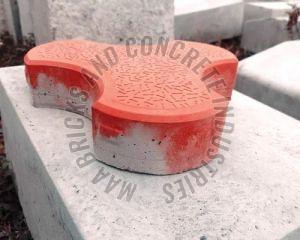 80mm Orange Concrete Cosmic Paver Block