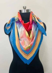 Cotton Square Ethnic Pattern Scarf