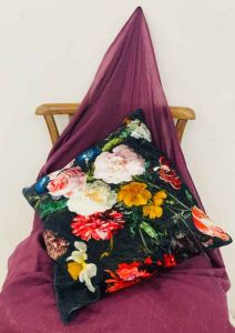 Printed Cotton Velvet Soft Touch Cushion Cover