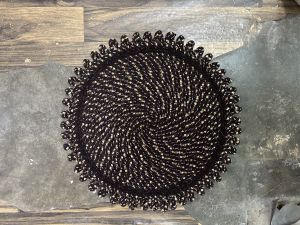 Round Spiral Pattern Jute Rug Mat