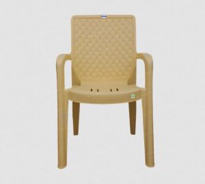 Beige Plastic Outdoor Chair