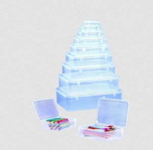 Rectangle Transparent Plastic Lock Box Set