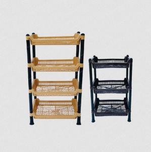 Rectangular Plastic Kitchen Storage Rack Organiser