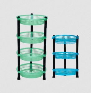 Round Multipurpose Plastic Storage Rack Organiser