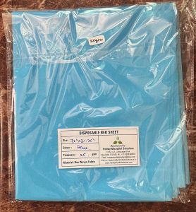 20 GSM Blue Disposable Bed Sheet