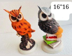 16 Inch Polyresin Owl Statue