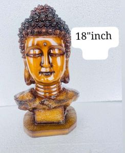 18 Inch Brown Buddha Face Statue