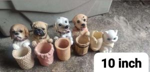 Decorative Resin Dog Pen Holder