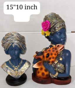 Polyresin African Couple Statue