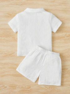 Baby Boy Plain Shirt & Shorts Set