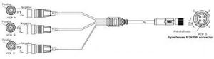 4Pin To 3 Bnc PCB Triaxial Accelerometer Cable