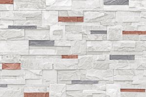 200x300mm Grey Stacked Stone Pattern Ceramic Wall Tile