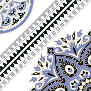 333×333mm Geometric Islamic Ceramic Wall Tile