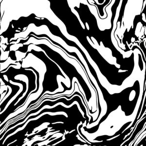 333x333mm White & Black Abstract Marble Ceramic Tile