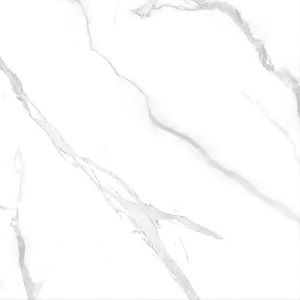 400×400mm Bright White Linear Vein Ceramic Floor/wall Tile