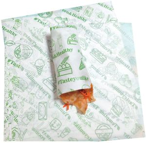 60GSM Veg Food Grade Green Ink Printed One Side Coated Paper