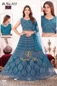 Elegant Handwork Gorgette Net Party Wear Lehenga