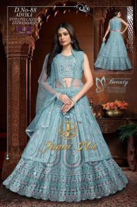 Elegant Stonework Georgette Lehanga Choli