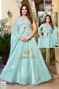 Embroidered Work Velvet Lehanga Choli Set