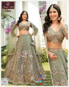 Exclusive Crafted Gorgette Net Embroidered Lehenga